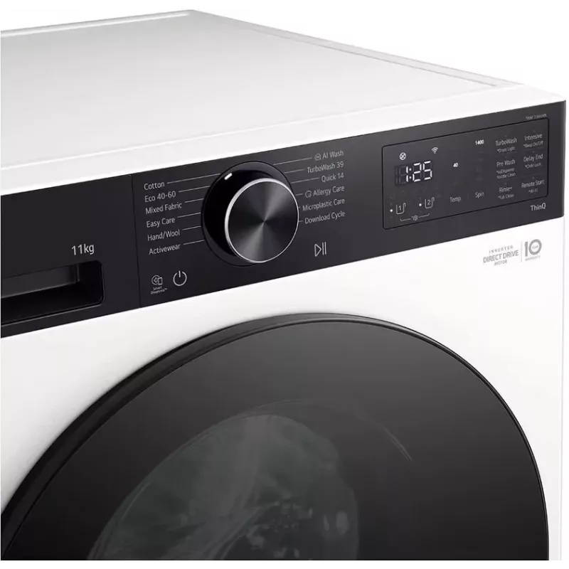 LG F4X5511TKB 11 kg pralka ładowana od przodu z AI DD™ i Steam™ - Black Steel