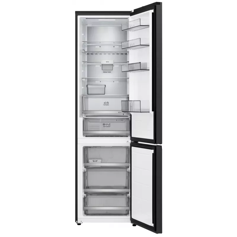 LG GBBS726BEV Wolnostojąca lodówko-zamrażarka z Total No Frost, 384 L, Matowa czerń, Klasa energetyczna C, Inwerterowy kompresor liniowy, Wi-Fi