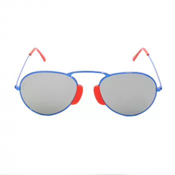 LGR AGADIR-BLUE08 Unisex Okulary Przeciwsłoneczne Oprawka Havana Soczewki Niebieskie 54/20/145 mm