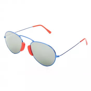 LGR AGADIR-BLUE08 Unisex Okulary Przeciwsłoneczne Oprawka Havana Soczewki Niebieskie 54/20/145 mm