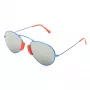 LGR AGADIR-BLUE08 Unisex Okulary Przeciwsłoneczne Oprawka Havana Soczewki Niebieskie 54/20/145 mm