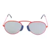LGR Unisex Agadir Okulary Przeciwsłoneczne Czerwone Soczewki Czarna Oprawka 54/20/145 mm