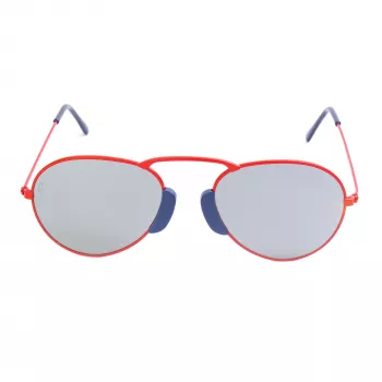 LGR Unisex Agadir Okulary Przeciwsłoneczne Czerwone Soczewki Czarna Oprawka 54/20/145 mm
