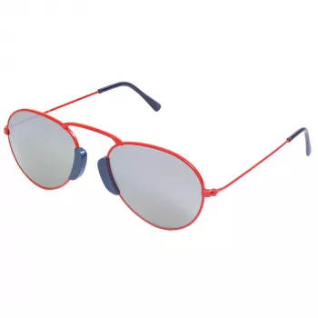 LGR Unisex Agadir Okulary Przeciwsłoneczne Czerwone Soczewki Czarna Oprawka 54/20/145 mm