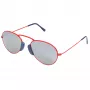 LGR Unisex Agadir Okulary Przeciwsłoneczne Czerwone Soczewki Czarna Oprawka 54/20/145 mm