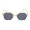 LGR ZANZIBARIVO40 Unisex Prostokątne Okulary Przeciwsłoneczne 50/12/135 mm Ręcznie Robione we Włoszech UV400