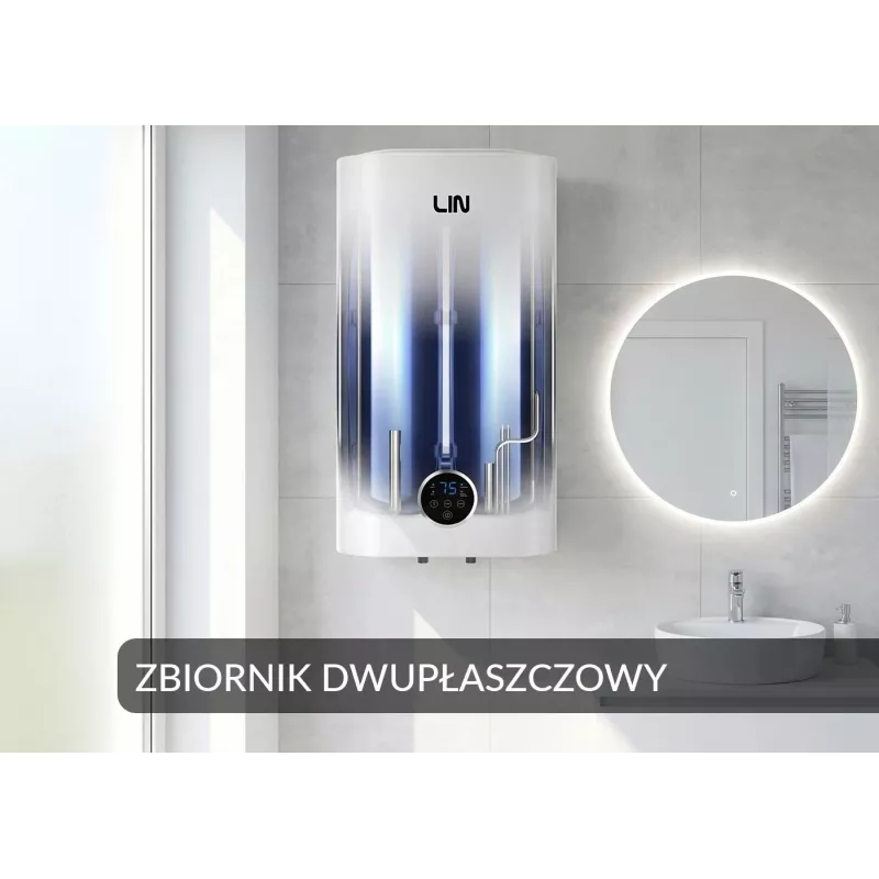 LI- Elektryczny podgrzewacz wody LIN LIFVD1SMWH WI-FI 80L SMART Biały