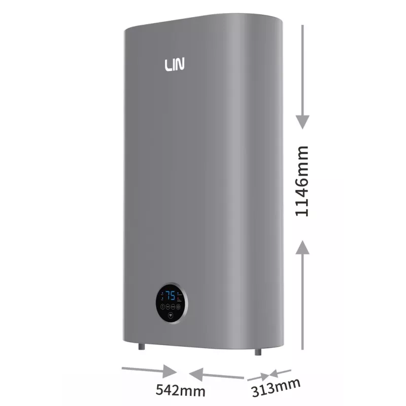 LI- LIN LIFVD1SMGY 100L UNIWERSALNY Elektryczny podgrzewacz wody, szary, Wi-Fi