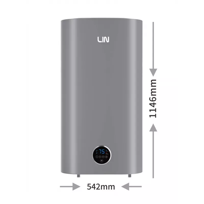LI- LIN LIFVD1SMGY 100L UNIWERSALNY Elektryczny podgrzewacz wody, szary, Wi-Fi