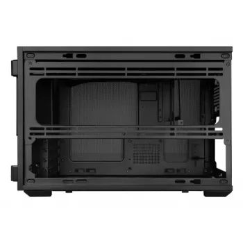 Lian Li DAN Cases B4 Wood Edition Mini Tower PC Case, Micro-ATX, Orzechowy Panel Przedni, Czarny