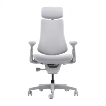 Krzesło biurowe ergonomiczne LiberNovo Omni Dynamic, szare, siatkowe, wysokość siedziska 45 cm, podłokietniki regulowane 3D, udźwig 120 kg