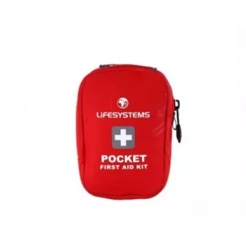 Lifesystems Pocket First Aid Kit – Kompaktowy 16-elementowy zestaw podróżny z etui z ripstop nylonu, czerwony