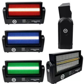 LIGHT4ME Aurora Strobe Head Moving LED Strobe 144x3W White 6500K DMX
