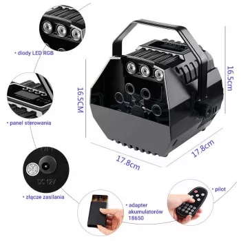 LIGHT4ME BM2 LED - Generator baniek mydlanych LED