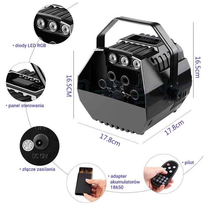LIGHT4ME BM2 LED - Generator baniek mydlanych LED