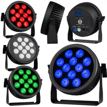 LIGHT4ME CREE ALU QUAD PAR 12 Par Light - 12x10W RGBW LED, DMX512, Czarny