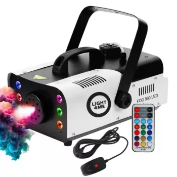 LIGHT4ME FOG 900 LED Fog Machine with Wireless Remote and RGB LEDs