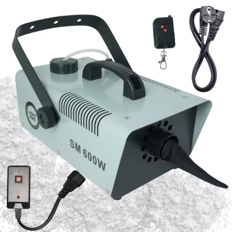 LIGHT4ME SM 600W Snow Machine z przewodowym pilotem
