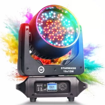 LIGHT4ME STARWASH 19x15W RGBW Moving Head Wash Light