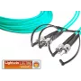 Lightwin LDP-50 ST-ST 5.0 OM3 Duplex Multimode Fiber Optic Patch Cable, 5 m, Aqua, LSZH