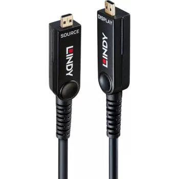 Lindy 100m światłowodowy hybrydowy kabel Micro-HDMI 8K60 LSZH z odłączanymi złączami HDMI 38550