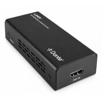 LINDY 2-kanałowy enkoder audio HDMI ARC na Dante, zasilany PoE, obudowa aluminiowa 70620