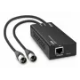 LINDY 2-kanałowy dekoder audio Dante na XLR, zasilanie PoE/USB-C, 24-bit/96kHz, AES67 70619