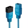 Lindy 3m niebieski przedłużacz zasilania IEC C14 do C13