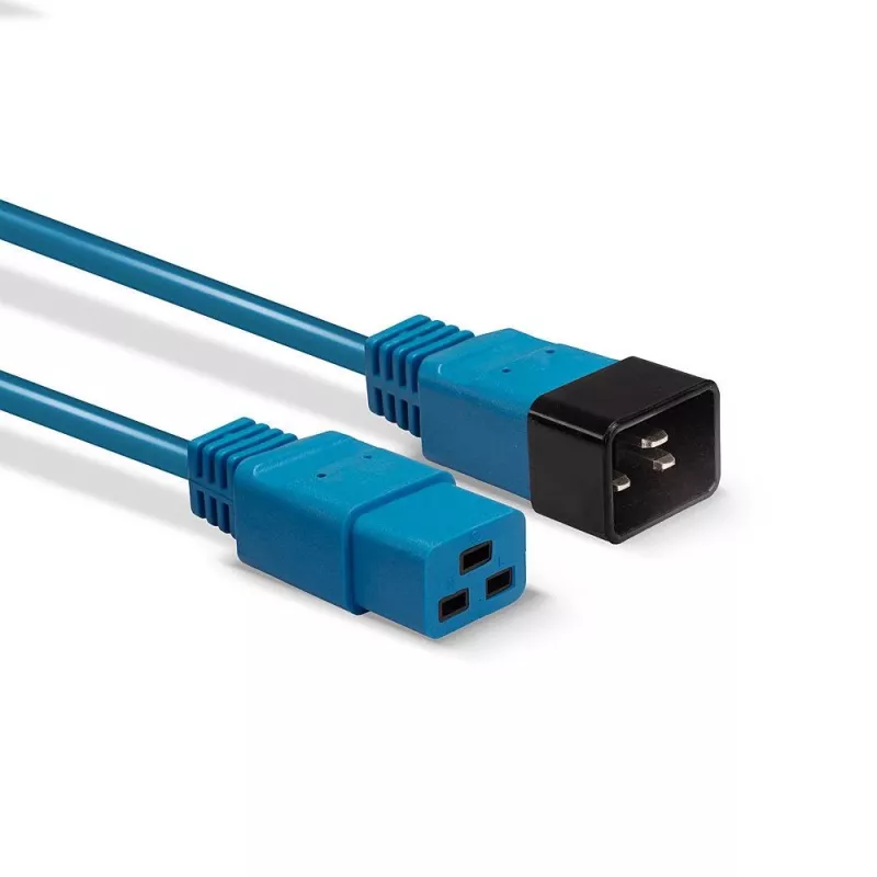 Lindy 3m niebieski przedłużacz zasilania IEC C14 do C13