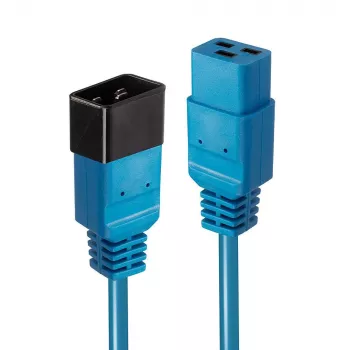 Lindy 3m niebieski przedłużacz zasilania IEC C14 do C13