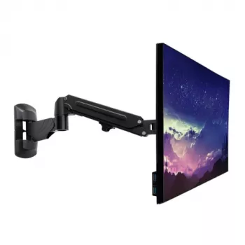 LINDY Uchwyt ścienny do monitora z siłownikiem gazowym, do 32'' (81,3 cm), VESA 75/100, czarny