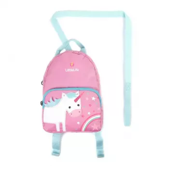 LittleLife Plecak dziecięcy Face Unicorn 2L z odpinaną smyczą bezpieczeństwa