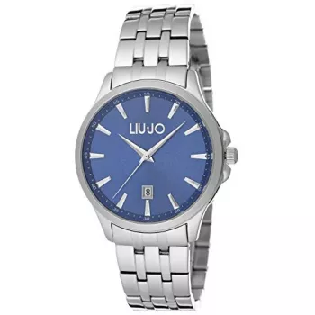 LIU JO MAN TLJ1081 Zegarek Kwarcowy Analogowy 40mm Niebieska Tarcza Srebrna Bransoleta Mesh