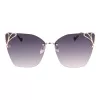 Okulary przeciwsłoneczne LIU JO damskie aviator LJ150S6213714 złota oprawka brązowe gradientowe szkła 62mm