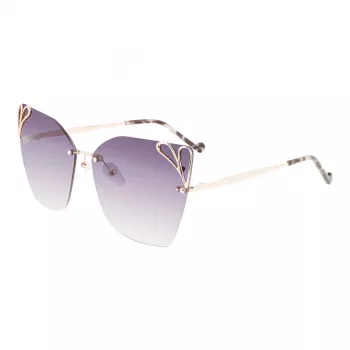 Okulary przeciwsłoneczne LIU JO damskie aviator LJ150S6213714 złota oprawka brązowe gradientowe szkła 62mm