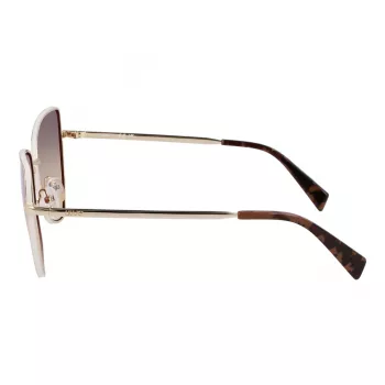 LIU JO Damskie okulary przeciwsłoneczne Butterfly LJ159S5816716 - Oprawka z acetatu w kolorze Havana Brown z brązowymi gradientowymi soczewkami poliwęglanowymi, szerokość soczewki 58 mm, 100% ochrona UV400