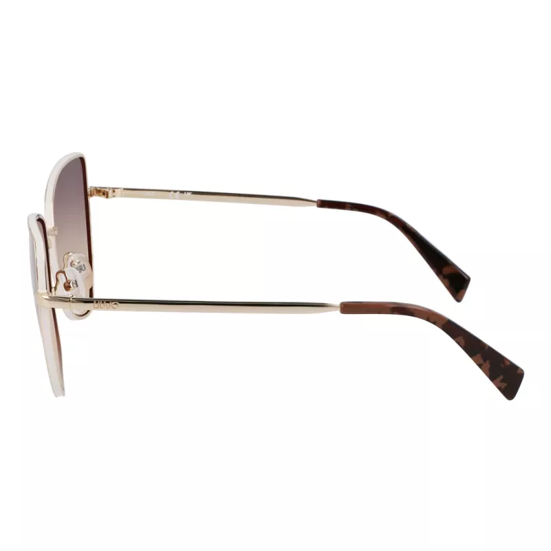 LIU JO Damskie okulary przeciwsłoneczne Butterfly LJ159S5816716 - Oprawka z acetatu w kolorze Havana Brown z brązowymi gradientowymi soczewkami poliwęglanowymi, szerokość soczewki 58 mm, 100% ochrona UV400