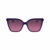 LIU JO Damskie okulary przeciwsłoneczne kocie oko LJ773S-500 - Czarna oprawka acetatowa z szarymi gradientowymi soczewkami - 57mm
