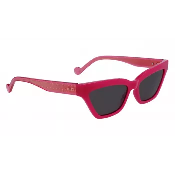 LIU JO Damskie LJ781S-525 Okulary przeciwsłoneczne Motylkowe Havana Acetat Brązowe Gradientowe Soczewki 55mm