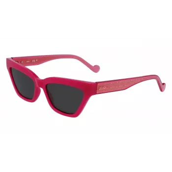 LIU JO Damskie LJ781S-525 Okulary przeciwsłoneczne Motylkowe Havana Acetat Brązowe Gradientowe Soczewki 55mm