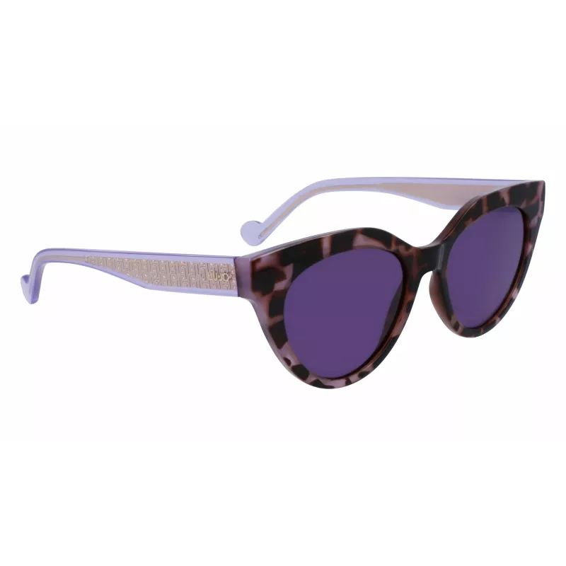 Okulary przeciwsłoneczne LIU JO damskie LJ782S-516 Cat Eye - Pink Havana, Brown Gradient, 53mm