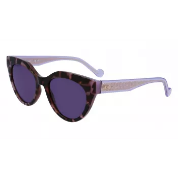 Okulary przeciwsłoneczne LIU JO damskie LJ782S-516 Cat Eye - Pink Havana, Brown Gradient, 53mm