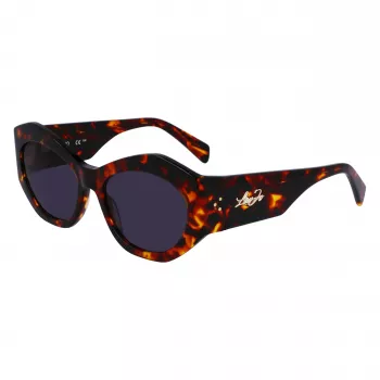 Okulary przeciwsłoneczne LIU JO LJ786S-244 damskie, kwadratowe, oprawka havana, soczewki brązowe gradientowe, 54mm