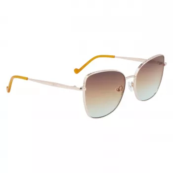 Okulary przeciwsłoneczne LIU JO damskie 46591-717 Havana Acetate Square Frame Brown Gradient Lens 55/17/140 mm