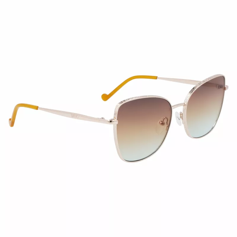 Okulary przeciwsłoneczne LIU JO damskie 46591-717 Havana Acetate Square Frame Brown Gradient Lens 55/17/140 mm