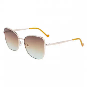 Okulary przeciwsłoneczne LIU JO damskie 46591-717 Havana Acetate Square Frame Brown Gradient Lens 55/17/140 mm