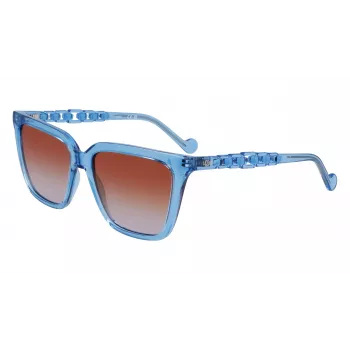 Okulary przeciwsłoneczne LIU JO damskie LJ780S-425 Oprawka motylkowo-kwadratowa acetatowa Brąz Havana Soczewki gradientowe 56mm