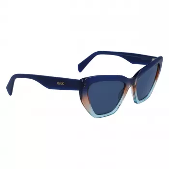 Okulary przeciwsłoneczne LIU JO damskie LJ794S-439 Niebieska oprawka motylkowa UV400