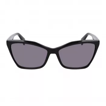 Okulary przeciwsłoneczne LIU JO damskie LJ796S-001 Oprawka motyl/kocie oko z acetatu, szare soczewki 58mm