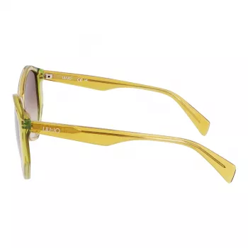 Okulary przeciwsłoneczne LIU JO damskie LJ797S5715707 Havana oprawka geometryczna brązowe soczewki gradientowe 57mm